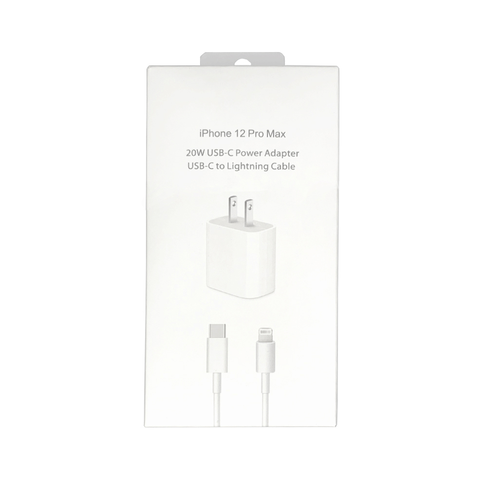 Cargador / Adaptador de corriente 20 W USB-C / Cable USB-C a Lightning